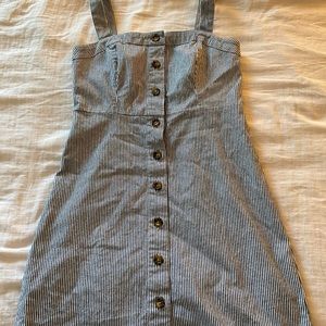 Striped Button Up Mini Dress